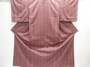 縞織出し手織り紬着物